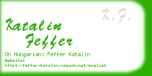 katalin feffer business card